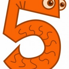 Renkli Eğlenceli 5 Sayısı - 5 (beş) - Sayılar ve Eğlence Konusuna Dair