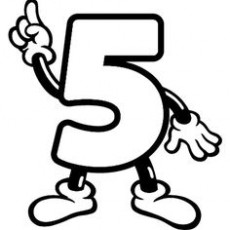 Eğlenceli Rakam 5 - Beş (5)