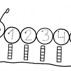Eğitici Çizim: Sayılar ve Karakterler - 5 (BEŞ), 3 (ÜÇ), 2 (İKİ), 1 (BİR) - Eşit Parçalar