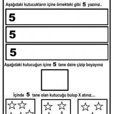 1-5 Arası Matematiksel Kavramlar: '5' Sayısı ile Etkileşimli Öğrenme Etkinliği