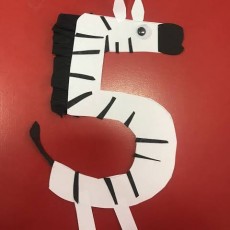 Eğitsel Zebra Şekli: 5 (Beş) Rakamı ve Zebra Teması