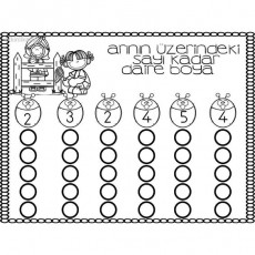 Arının Üzerindeki Sayı Kadar Daire Boya: 2, 3, 2, 4, 5, 4
