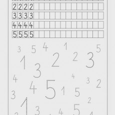 Sayı Yazma Alıştırması: 1, 2, 3, 4, 5 - Eğitim Materyali