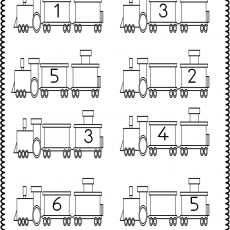 Vagon Sayısı Tamamlama Etkinliği - 1, 2, 3, 4, 5, 6, 7