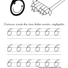 Eğitici Materyal: 6 Rakamı ve Kalem Yazma Alıştırmaları