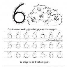 Çiçek Sayısı ve Rakam 6 Eğitimi - Sayı ve Boyama Etkinliği