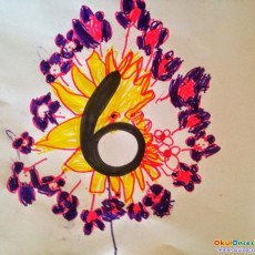 Renkli Çiçek Deseni ve Harf "O": Görsel Sanatlar Eğitimi