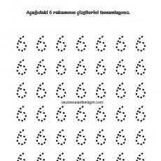 Eğitici Altı Rakamı Çizim Çalışması - 6 (altı)