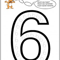 Eğitici Sayılar Çalışma Sayfası: 6 (Altı) Sayısını Tamamlama