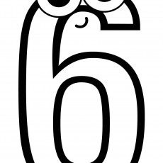 Eğlenceli Karakterli 6 Rakamı (6 - Altı)