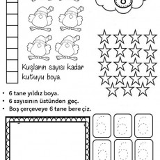 Eğitici Etkinlik: Sayı 6 ile Tanışma ve Boyama Çalışması