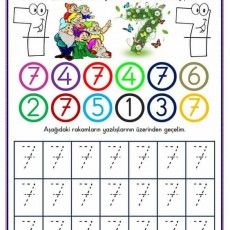 Anaokulu Matematik Eğitimi: 7 Rakamı ve Yazılışı