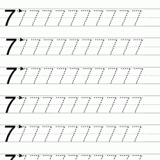 Yazı Çalışması: 7 Rakamı Yazımı (Yedi)