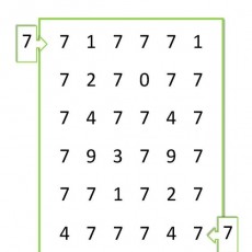 El número 7: laberinto - Matemáticas Preescolar