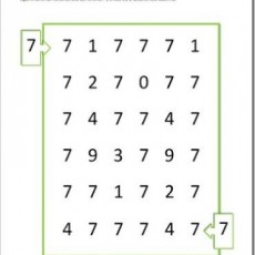 Matematik Eğitimi: 7 Rakamı Labirenti