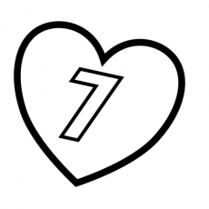 Kalp Şeklinde 7 Sayısı: 7 (Yedi) - Sevgiyi Temsil Eden Grafik
