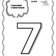 7 Rakamını Öğreniyorum: Yırtma YAPIŞTIRMA Tekniği ile Eğitici Materyal