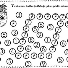 7 Rakamını Bul, Boya ve Sayıları Öğretme Materyali - Eğitim Seti