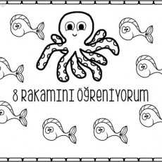 8 Rakamını Öğreniyorum - Ahtapot ve Balıklar