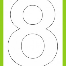 Eğitici Rakam Kartı: 8 (Sekiz) - Sayı Öğretimi