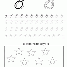 8 Sayısı ve Yıldız Boyama Etkinliği