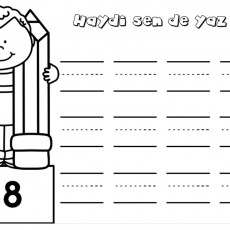 Haydi Sen de Yaz - Yazma Alıştırması ve Rakam 8