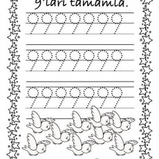 9'ları Tamamla: Eğlenceli Yazma Alıştırması ve Kuş Resimleri