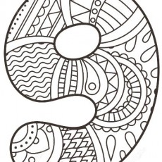 Sanatsal Doku ile 9 Sayısı Boyama Etkinliği (Nine Number Coloring Activity with Artistic Patterns)