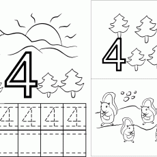 Dört Sayısı ve Doğa Temalı Eğitim Materyali: 4 (Four) Sayısı ile Ağaçlar ve Sincaplar