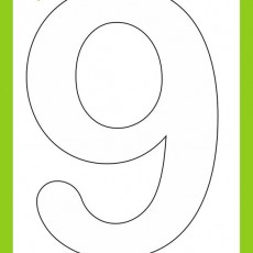 Eğitici Sayı Öğrenme Kartı: 9 (Dokuz) - Büyük Harf ile Etiketleme