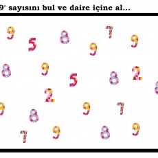 Numaraları Bul: 9 Sayısını Belirle ve Daire İçine Al
