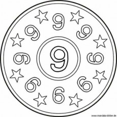Sayı 9 ve Yıldızlar ile Mandala Çalışması
