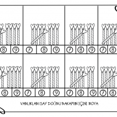 Eğitici Materyal: Sayı ve Rakamlar ile Eşleştirme Çalışması (7, 8, 9)