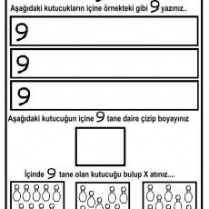 9 Sayısı Eğitici Etkinlik Materyali