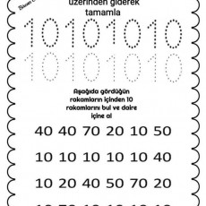 10 Rakamını Tanıma ve Daire İçi Alma Çalışması