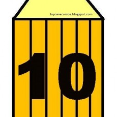 10 (ON) Sayısı ve Sarı Kalem Temalı Eğitim Materyali