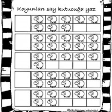 Koyun Sayma Alıştırması - 1 ile 10 Arası