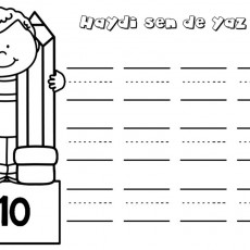 Eğitici Yazma Alıştırması - 10 Sayısı