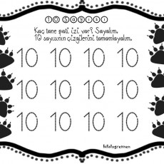 10 Sayı Eğitimi: 10 Sayısını Çiz ve Say