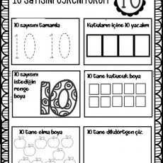 10 Sayısını Öğreniyorum - Eğitim Materyali
