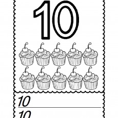 10 Sayısı ve Cupcake Görseli - Sayı Öğrenimi