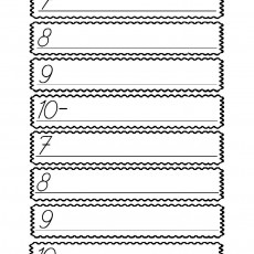 Sayı Yazma Çalışması: 7 - Yedi, 8 - Sekiz, 9 - Dokuz, 10 - On, Temel Matematik Alıştırmaları
