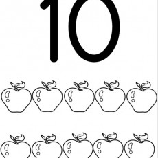 On Adet Elma ve Sayı 10 Teması