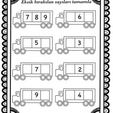 Eksik Sayıları Tamamlama Aktiviteleri: 7 8 9, 6; 5, 3; 7, 2; 9, 4 | Eğitim Materyali