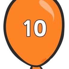 10 Numara ile İlgili Eğlenceli Balon Çizimi