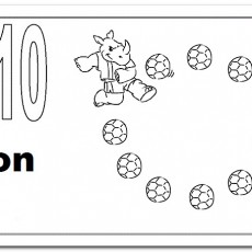 On Sports and Numbers Educational Activity: Counting with Soccer Balls and Martial Arts Character