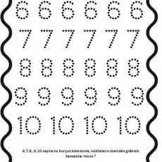 Eğitici Sayı Tamamlama Alıştırması: 6, 7, 8, 9 ve 10 Sayıları