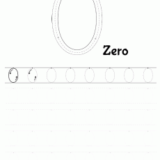Zero Writing Practice Worksheet - Numeric and Alphabetic Education