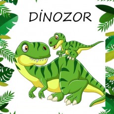 DİNİZOAR: İki Farklı Dinozor Karakteri ve Doğal Ortam İllüstrasyonu