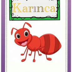 Karınca Eğitici Materyali - Kızıl Ant; Sesli: A, I, U, Sessiz: K, R, N, C
